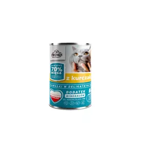 Wet cat food PetRepublic FRENDI CAT can 400 g — chunks in gravy with chicken