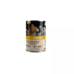 PetRepublic CAT can for cat ADULT 400 g  chicken sterilised- pilnvērtīga  konservēta barība ar vistu maigā mērcē, visu šķirņu pieaugušiem sterilizētiem kaķiem.