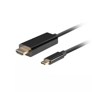 Video cable adapter LANBERG CA-CMHD-10CU-0030-BK, USB Type-C to HDMI 2.0, 3 m, 18 Gbit/s, 4K