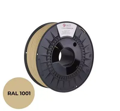 c-tech PLA materiāls 1.75 mm 1 kg Bēšs Photo 1