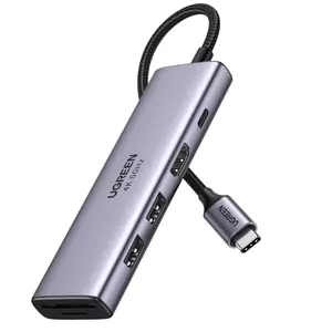 Ugreen 6-in-1 USB-C Hub USB Type-C Silver