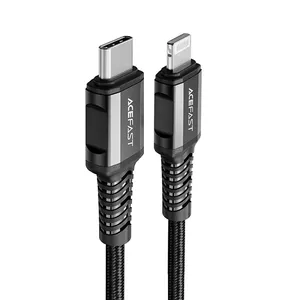 Acefast kabelis MFI USB Type C - Lightning 1,2 m, 30 W, 3A, melns (C1-01 black)