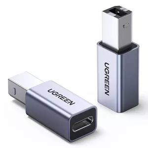 Ugreen адаптер USB Type C - USB Type B серый (US382)