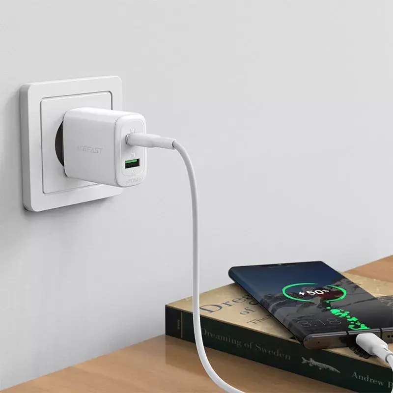 Sienas lādētājs Acefast A25 20W USB‑C/USB‑A Photo 12