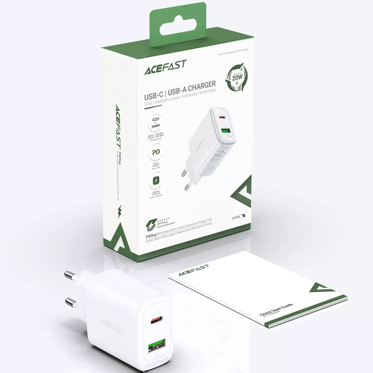 Sienas lādētājs Acefast A25 20W USB‑C/USB‑A Photo 18