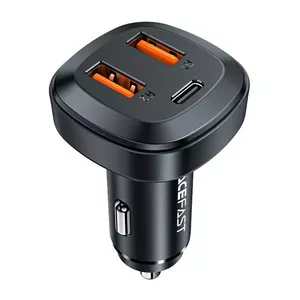 Charger Acefast B9 — Acefast B9 black, 2× USB-A and 1× USB-C ports