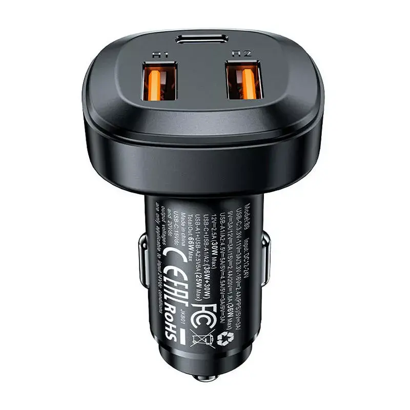 Acefast B9 Charger — 2× USB-A, 1× USB-C Photo 4