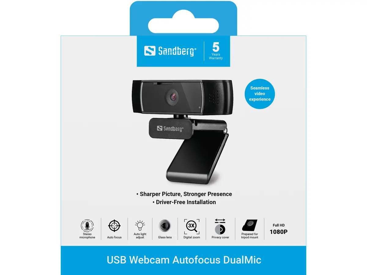 Веб-камера Sandberg USB Webcam Autofocus DualMic Photo 6
