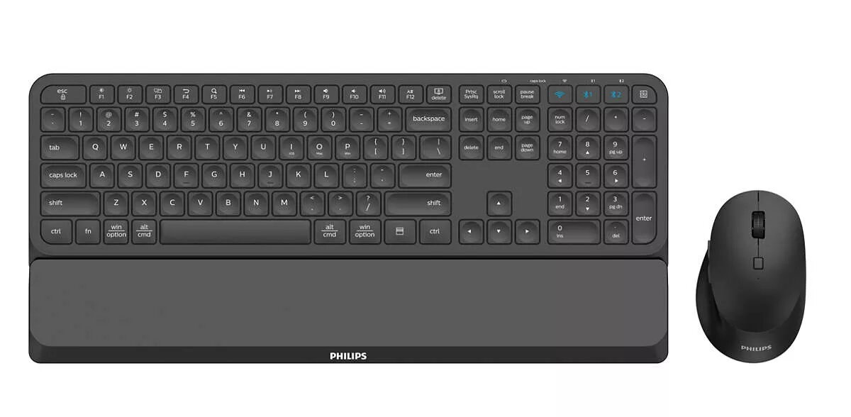 Bezvadu pilna izmēra mehāniskā tastatūra ar