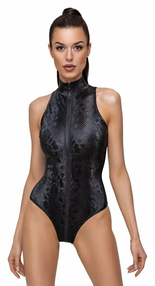 Боди Cottelli Collection S Black Body Snake Photo 2