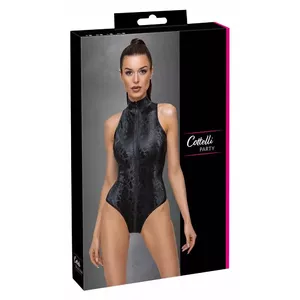 Body Cottelli Collection M Black Body Snake 26431111031, size M, snakeskin-effect, 90% polyester 10% spandex