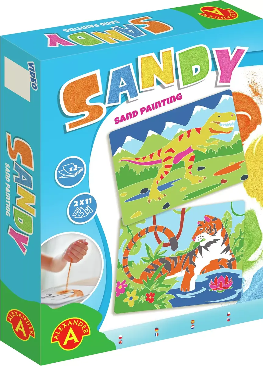 Krāsojumu komplekts Alexander Sandy Sand Painting Dinozaurs + Tīģeris Photo 2