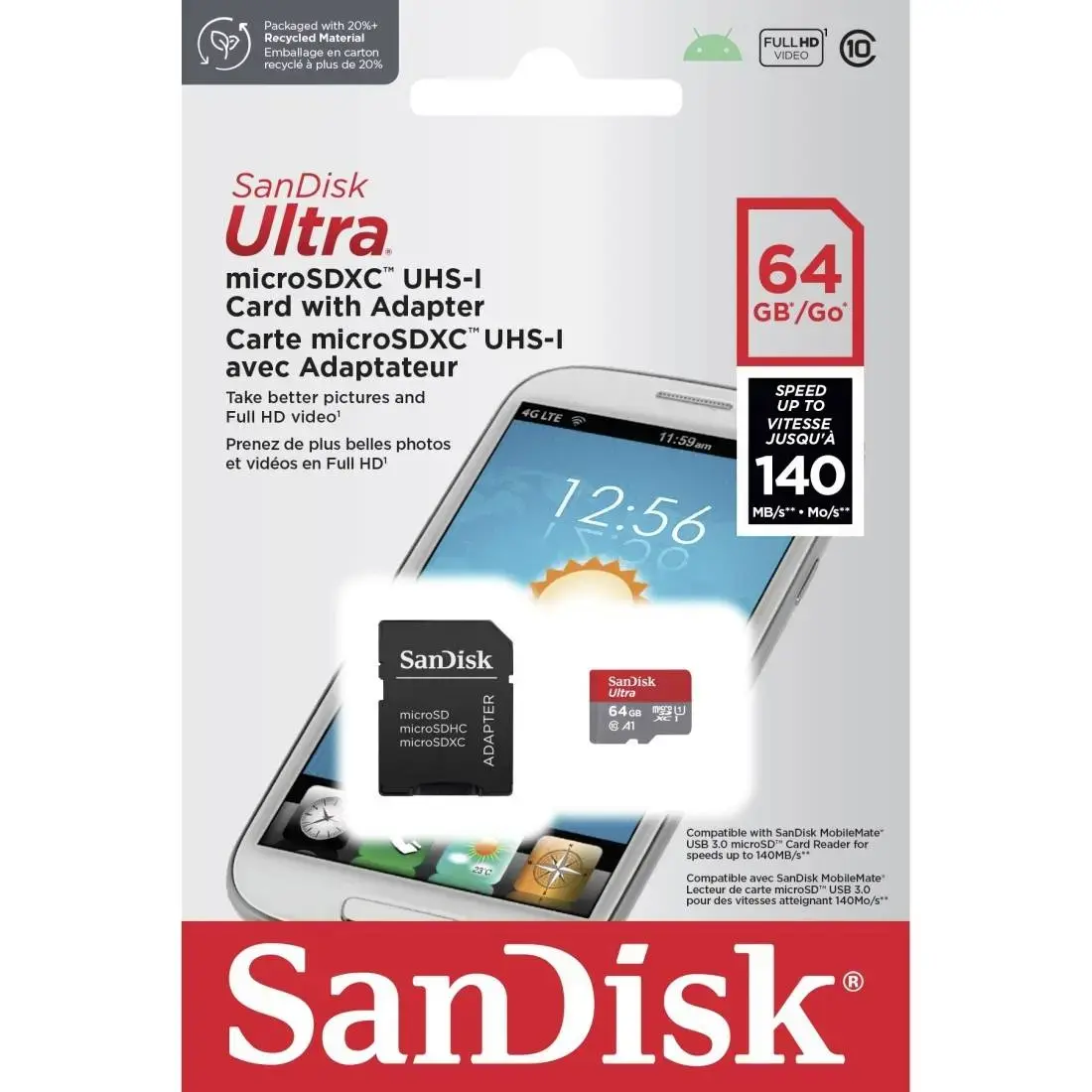SANDISK SDSQUAB-064G-GN6TA карта памяти 64 ГБ Photo 3