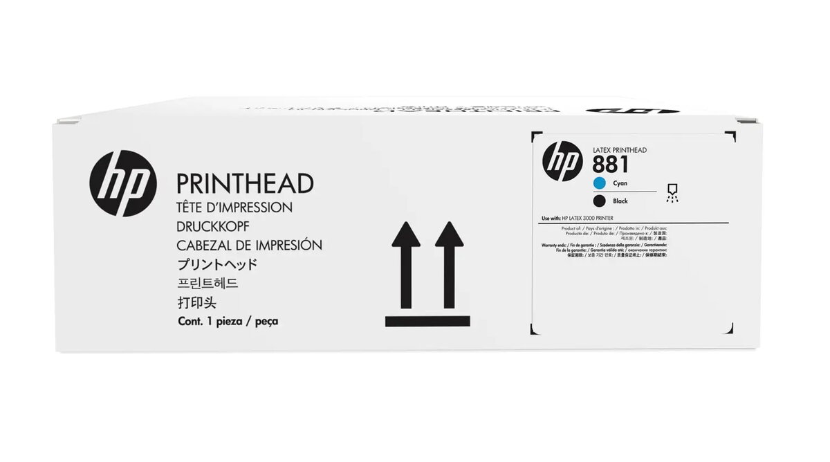 HP 881 Cyan/Black Latex Printhead Thermal