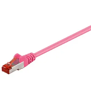 Сетевой кабель GOOBAY 95455 Cat6 S/FTP (S‑STP) красный, 0.25 м, RJ-45—RJ-45, позолоченные контакты, 1000 Мбит/с