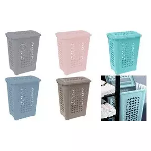 Laundry box keeeper 60L Nordic Grey compact design