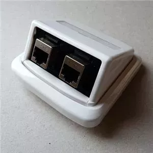 Tīkla divkāršs ligzda ABB TANGO 2xRJ45 Cat6 STP balta