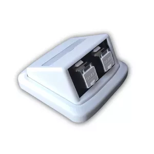 Dubultā tīkla rozete ABB Tango 2xRJ45 Cat6A STP balta