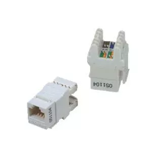 Keystone-разъём DATACOM 4023 Cat6 Dual Slim белый, UTP для модульной панели/панели
