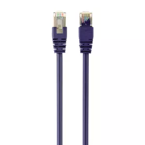 Networking cable Gembird Cat6a S/FTP (S-STP) 5 m, RJ-45–RJ-45, gold-plated contacts, purple