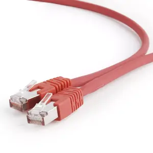 Сетевой кабель Gembird Cat6a S/FTP (S-STP) PP6A-LSZHCU-R-2M, RJ-45—RJ-45, 2 м, красный, с золотым напылением контактов
