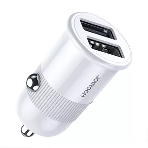 Автомобильное зарядное устройство Joyroom C-A06, 2x USB-A, 3.1A, белое