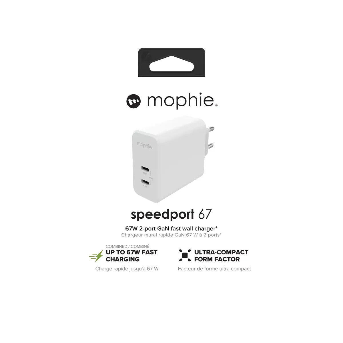 Wall Adapter mophie Accessories USB-C PD DUAL 67W GAN Photo 3