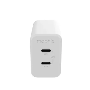 mophie Accessories Wall Adapter-USB-C-PD-DUAL-45W-GAN-White-EU(2xUSBC)