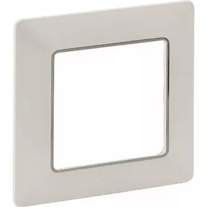 Frame 1-gang Legrand Vlife 754031 chrome finish — single-module decorative wall plate