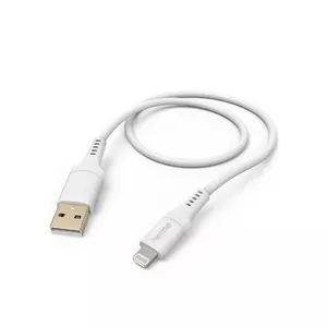 Hama Flexible Cable 1.5 m White Lightning to USB A 2.4 A