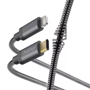 Hama Metal USB-C uz Lightning kabelis 1.5 m antracīta krāsā