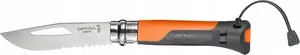 Folding pocket knife Opinel No. 08 Outdoor, stainless steel blade, orange handle