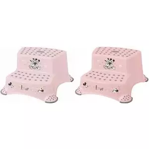 Pakāpienu kāpnes keeeper Igor Minnie Nordic Pink — bērnu plastmasas soliņš, slodze 120 kg