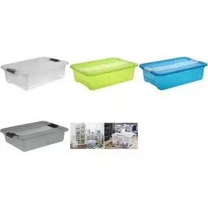 Контейнер для хранения keeeper Cornelia 28 л Crystal Grey прозрачный с крышкой