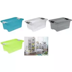 Glabāšanas kastīte keeeper Cornelia 4 L Crystal-Grey caurspīdīga ar vāku