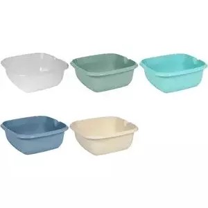 Plastic square storage bowl keeeper Björk 8L 34×34×12.5 cm blue