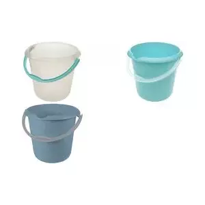 Bucket with spout keeeper Mika 10 L, blue, Ø30×28 cm