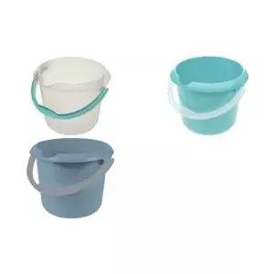 Bucket with spout keeeper Mika 5 L Ø24×20 cm blue