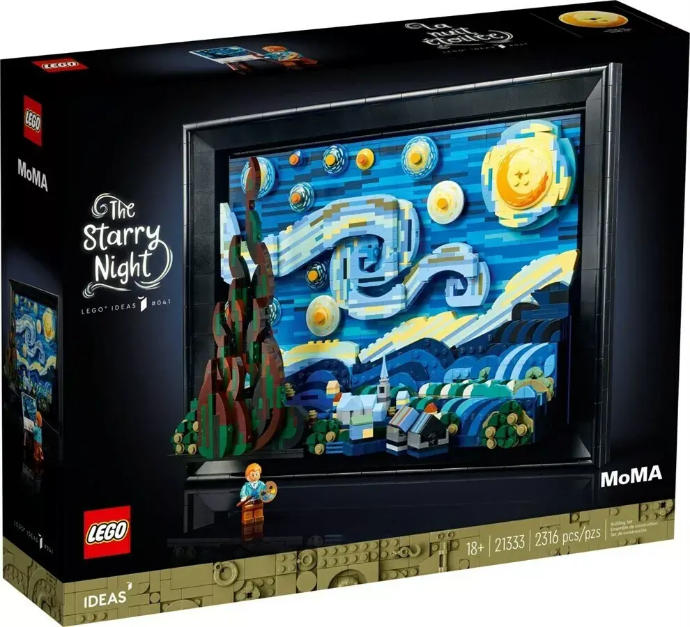 LEGO Ideas 21333 Vincent van Gogh Starry Night 3D Photo 1