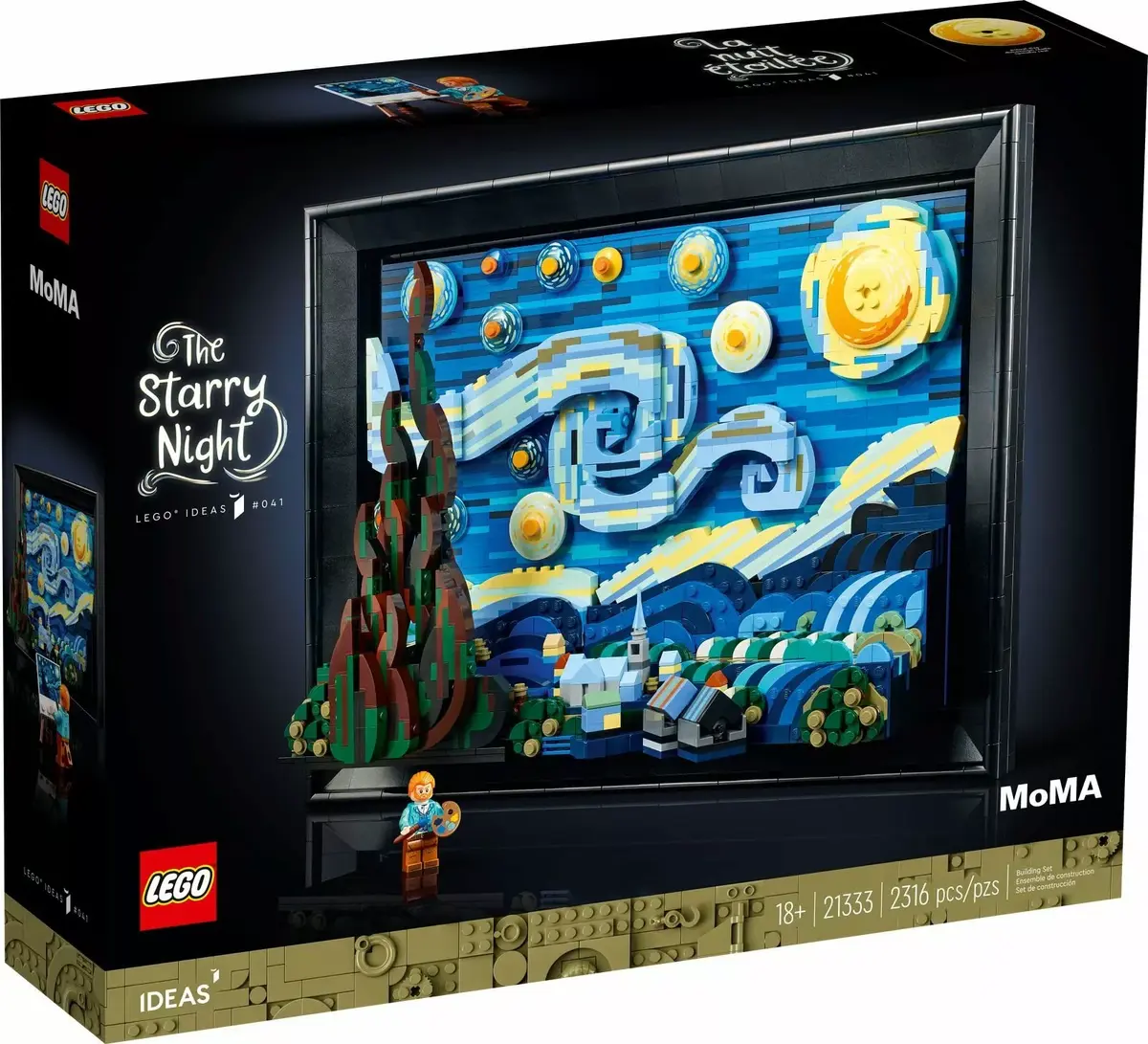 LEGO Ideas 21333 Vincent van Gogh Starry Night 3D Photo 2