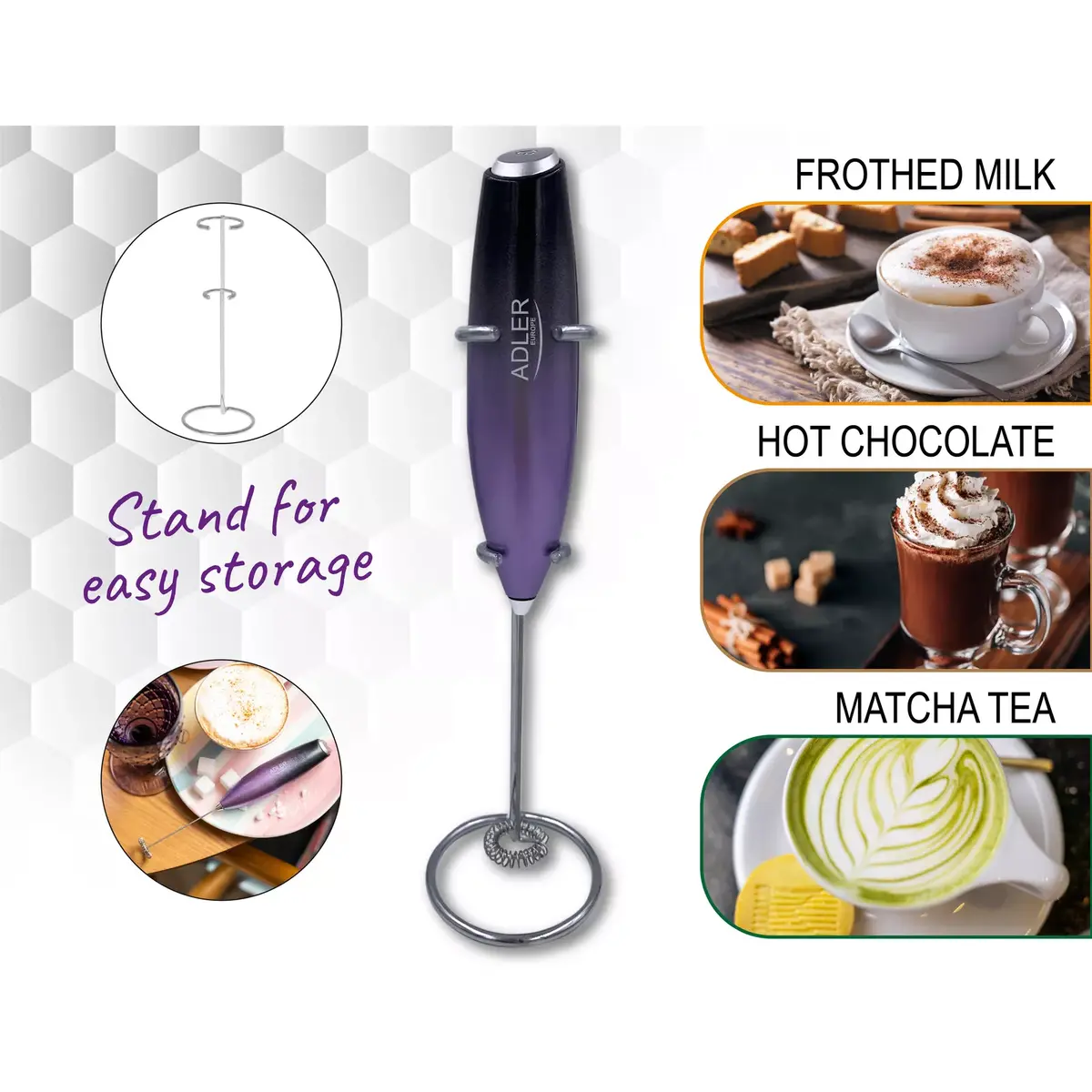Handheld electric milk frother Adler AD 4499 Photo 3