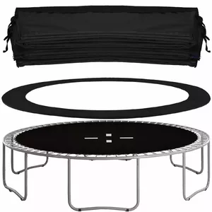 Trampoline Cover Springos TP-8FT 244 cm, black, protective weather cover for 8 ft trampoline