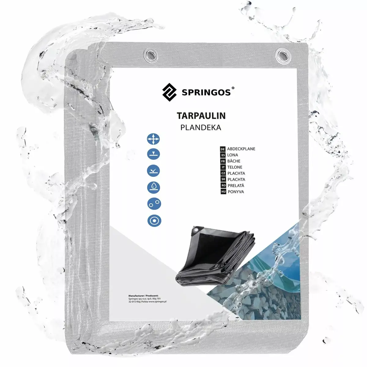 Tarpaulin Springos GA2161 2×4 m Photo 2
