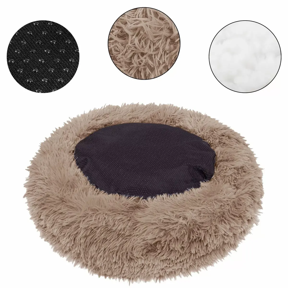 Pet bed Springos PA0174 — 80 cm round bed Photo 2