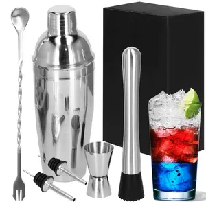 Cocktail bartender set Springos KI0014 — 750 ml shaker, 6-piece set