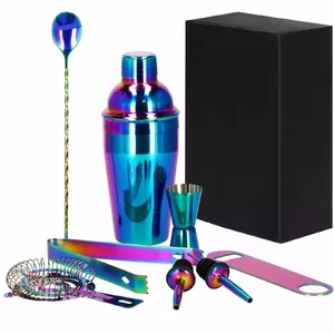 Springos KI0017 Bartender Set, 550 ml Cocktail Shaker, 8-Piece Kit