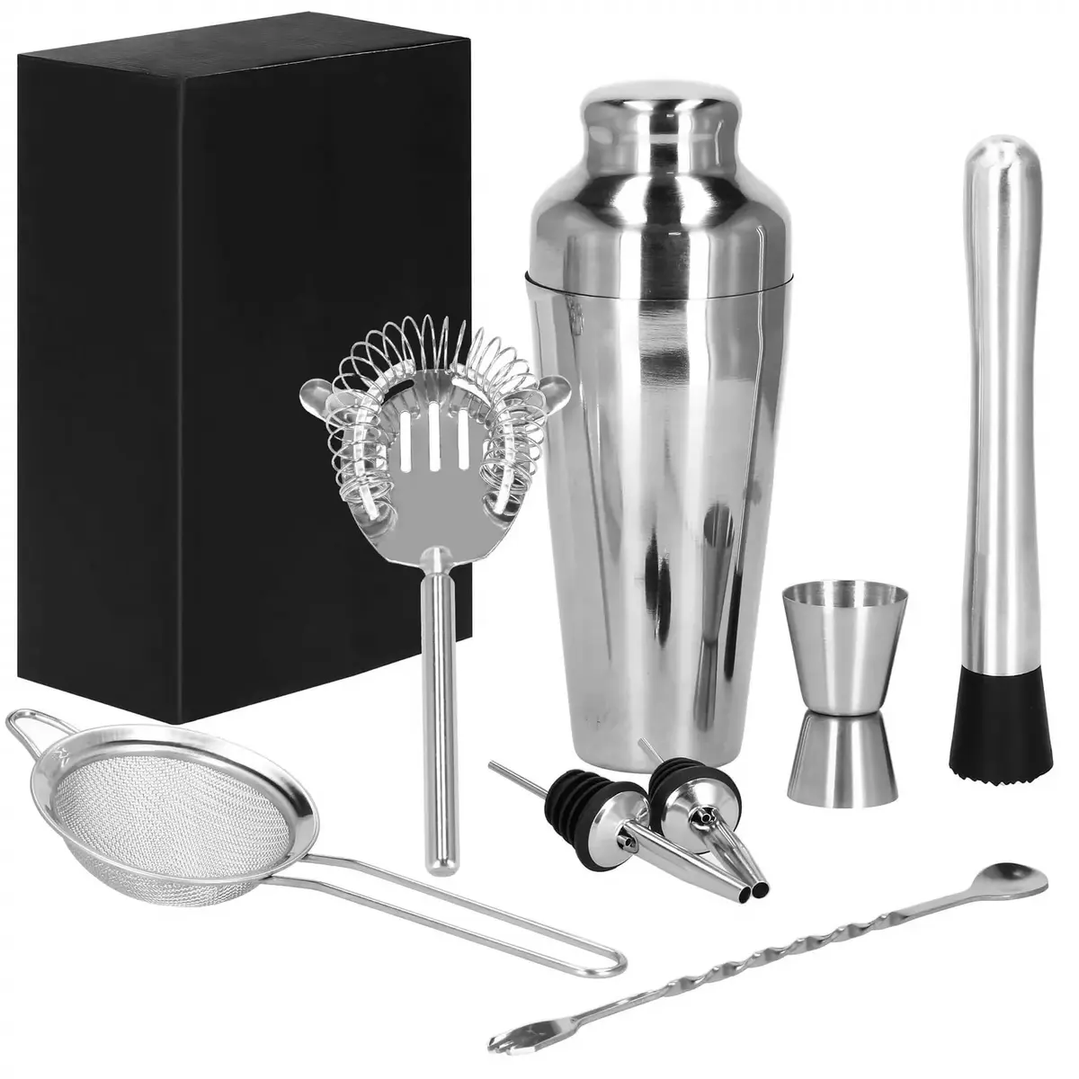 Barware set Springos KI0023 — 8-piece stainless steel Photo 2