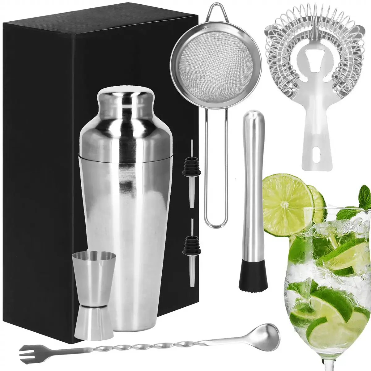 Barware set Springos KI0023 — 8-piece stainless steel Photo 3