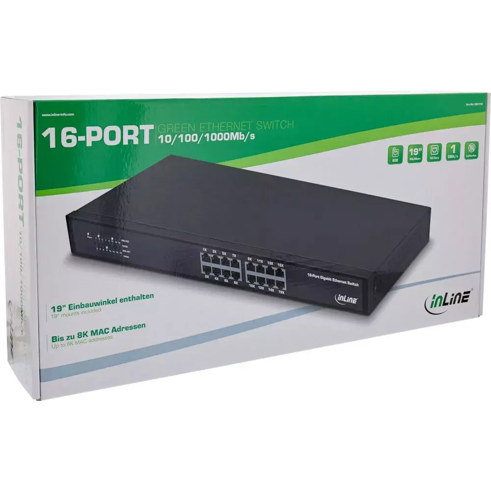 InLine Gigabit tīkla slēdzis 16-porti Photo 7