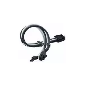 Barošanas pagarināšanas kabelis SILVERSTONE PP07E 8‑pin PCIe 30 cm (melni‑balts)